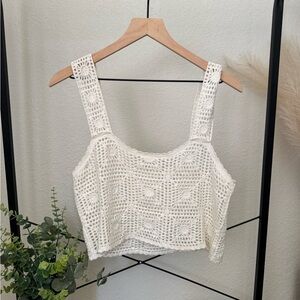 White Crochet Women’s Top